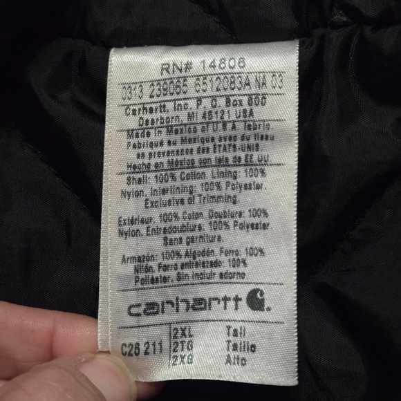 Carhartt C26-211 Sandstone Traditional Arctic Quilt Lined Coat Size 2XL Tall - Picture 2 of 14
